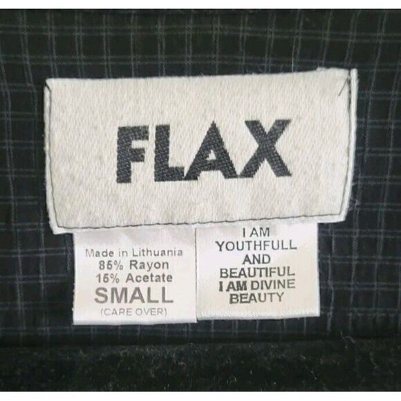 FLAX Pinstripe  Button Down Long Sleeve Top Women's Size S - Picture 2 of 7